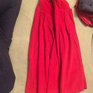Orange corduroy skirt
